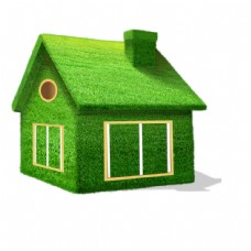 绿色环保草地小房子