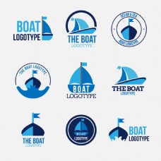 船的标志logo平面设计素材