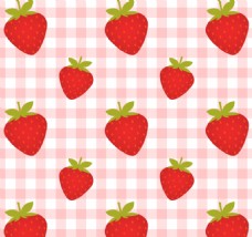 无缝草莓图案