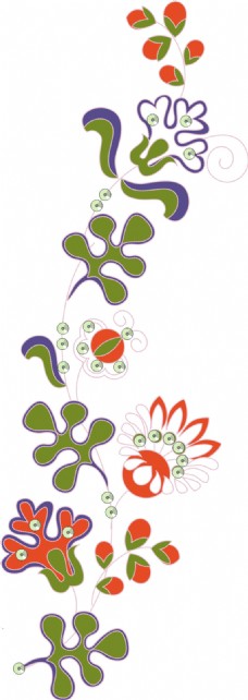 植物叶子花纹背景图案