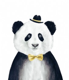 熊猫装饰图案呆萌动物