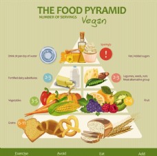 绿色蔬菜膳食金字塔