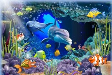 装饰品3D海底世界梦幻海底
