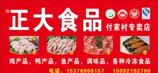 红色冷冻食品专卖店海报