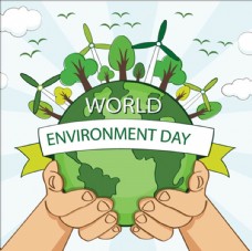 地球日手捧地球世界环境保护日海报