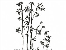 欧式花纹背景硅藻泥竹子