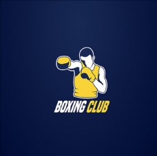 挂画拳击比赛培训俱乐部标志logo