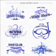 潜水用品培训俱乐部LOGO标志
