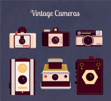 6款复古照相机设计矢量素材