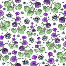 漂亮绿叶紫色鲜花背景图