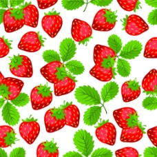 水纹卡通水果草莓纹理背景矢量素材