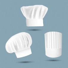 各种写实风格厨师帽图标