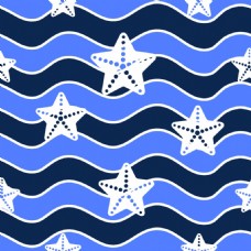 蓝色波浪海星背景