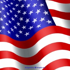 美国国旗在现实设计中的美丽背景