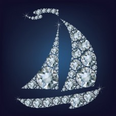 钻石船帆背景图