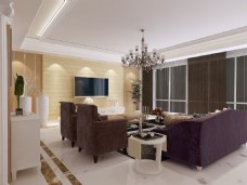 欧式客厅沙发电视墙设计图