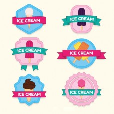 各种各样的冰淇淋贴纸图标