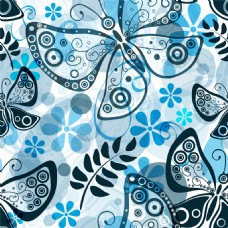 蓝色蝴蝶背景图片