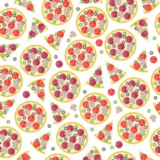 水果披萨无缝背景图