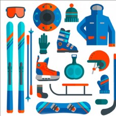 扁平化滑雪运动用品配件