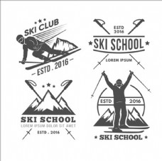 企业画册滑雪比赛培训俱乐部标志LOGO
