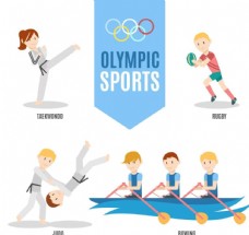 运动的人做奥林匹克运动