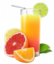 美食广告商业美食橙子橙汁产品实物促销广告元素素材