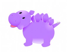 矢量紫色动物EPS