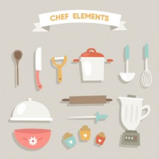 厨房设计各种厨房元素平面设计素材