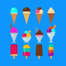 美味糕点美味的夏季甜点冰淇淋雪糕插图