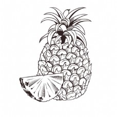 卡通菠萝手绘菠萝图片