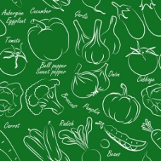 绿色蔬菜蔬菜线条背景素材