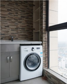 现代室内现代简约室内洗衣机柜子设计图