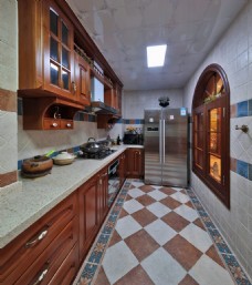 厨房设计美式厨房背景墙设计图
