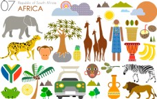 卡通非洲元素素材