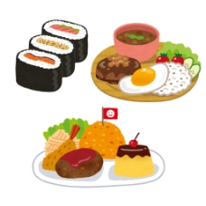日本设计日本水彩手绘食物图标设计素材