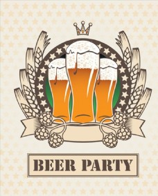 啤酒海报背景图片宣传活动模板源