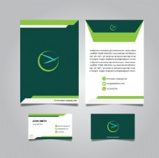 商务活动绿色商务文具设计宣传活动模板源