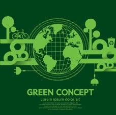 绿色地球环保海报宣传活动模板源