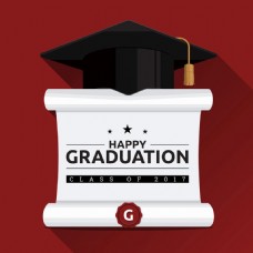 文-凭毕业帽平面设计背景
