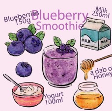 水果活动美味的蓝莓果浆模板源文件宣传活