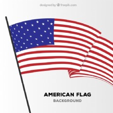 美国国旗的平坦背景