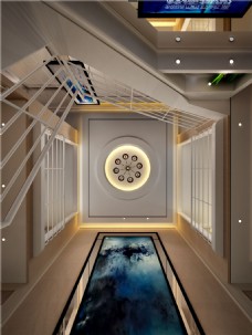 欧式室内楼梯吊顶吊灯设计图