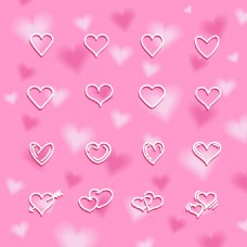 活动节日粉色爱心矢量素材文件图标