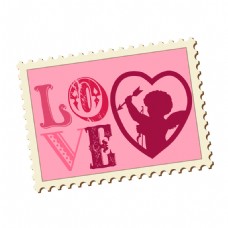 爱情邮票元素