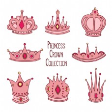 红粉公主手绘粉红公主冠系列