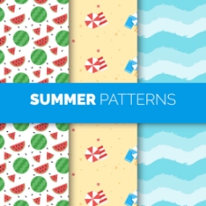 夏季元素装饰图案平面设计背景