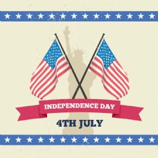 星条旗插图美国独立日背景