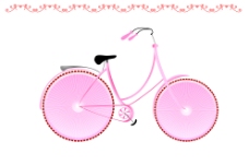 自行车装饰画素材