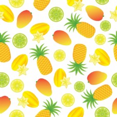 热带水果装饰图案背景